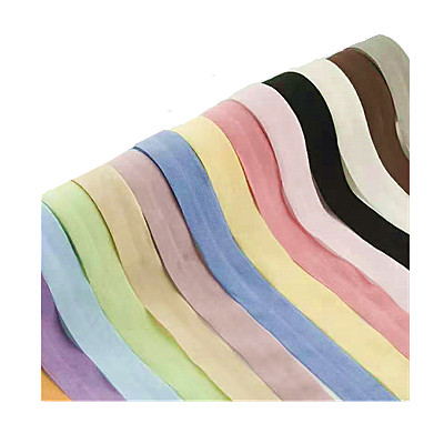 Custom color elastic fold band for garment accessories